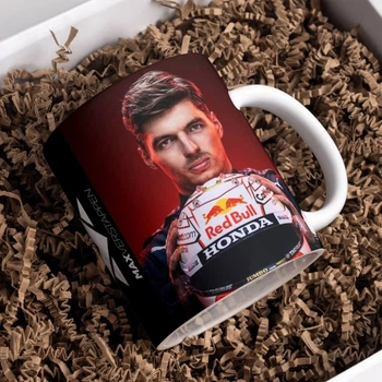 Чашка чорна хамелеон матова Формула 1 Макс Ферстаппен Max Verstappen F1 330 мл (ФО00281)