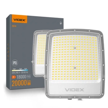 Прожектор Videx F5 200W 3000-5000-6500K 230V White (VL-F5-200CW) VIDEX VL-F5-200CW 1058081