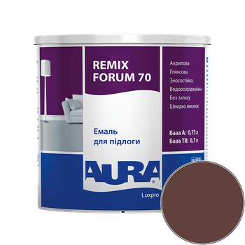 Емаль акрилова для підлоги Aura Luxpro Remix Forum 70 RAL 8012 TR (червоно-коричневий) глянцева 0.7 л