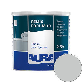 Емаль акрилова для підлоги Aura Luxpro Remix Forum 10 RAL 7035 (світло-сірий) напівматова 0.75 л