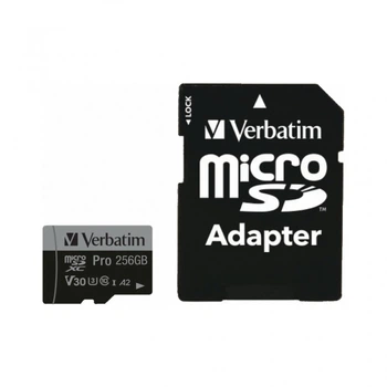 Карта памяти Verbatim 256GB microSDXC class 10 UHS-III PRO (47045) (23131)