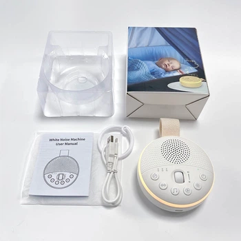 Генератор белого шума с ночником HiFiD HFD-W15 White Премиальная звуковая машина для сна младенцев и взрослых на аккумуляторе 1200 мАч 21 звук