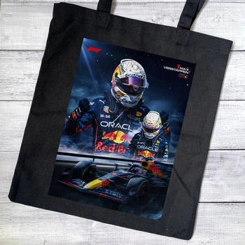 Эко сумка, шопер с принтом Формула 1 Макс Ферстаппен Max Verstappen F1 40х37 см (ФО02409)