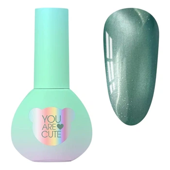 Гель-лак котяче око YOU ARE CUTE Color Seoul Cat Eye №5, м'ятно-зелений, 5 мл