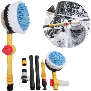 Щетка для мытья авто с подключением к шлангу Water Blast Cleaner Roto Brush MAG-764, вращающаяся
