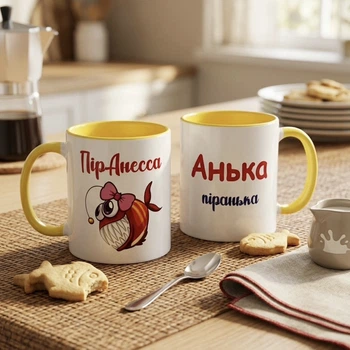 Керамічна чашка з прикольним дизайном 320 мл Біла (1011.1)