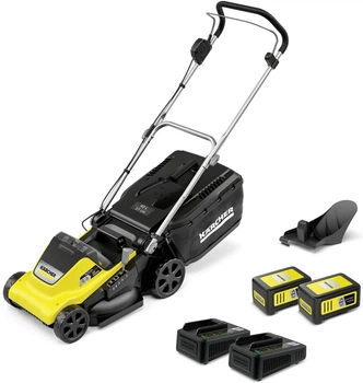 Газонокосарка акумуляторна Karcher LMO 4-18 36В 37 см пластик чорна з жовтим