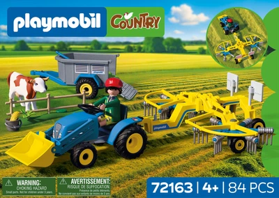 Ігровий набір Playmobil Country Невеликий трактор з сінорушилкою 84 елементи 72163 (4008789721631)