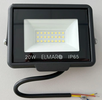 Прожектор світлодіодний Elmar LFL-139 20W 1900lm 6400K SMD IP65 чорний LFL.139.20.6400.