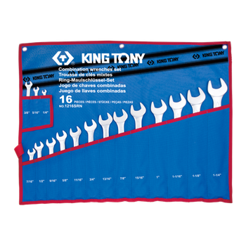 Набор ключей дюймовых 16шт. (1/4"-1-1/4") KING TONY