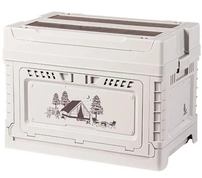 Ящик Naturehike CNH22SN019 50+5л складной контейнер-столик для кемпинга полипропиленовый с деревянной крышкой