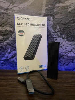 Внешний SSD M.2 ORICO 1 ТБ (1000 ГБ) USB 3.2 Gen 2 Type-A/Type-C компактный