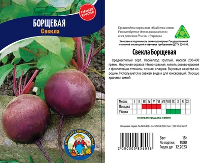 Насіння Буряк Борщевая 15гр