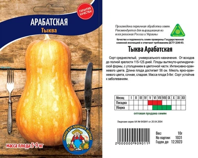 Насіння Гарбуз Арабатская 50шт