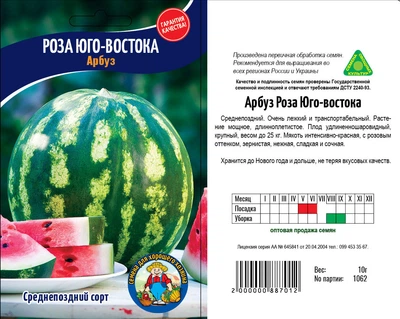 Насіння Кавун Роза Юговостока 10гр