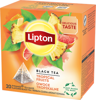 Чай чорний Lipton Tropical Fruits 20 пірамідок (5063270127469)