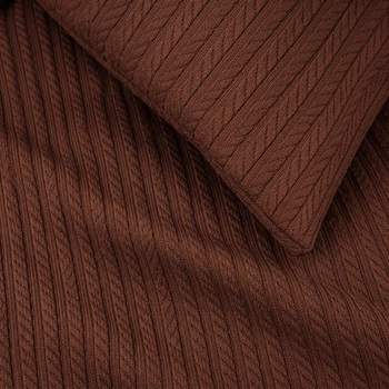 Съемный чехол для подушки MirSon Pique №10-02 Arrowline Brown 50х70 см (2200013811718)