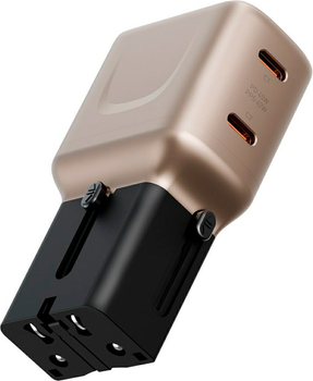 Ładowarka sieciowa Energea TravelGo 45W 2x USB-C Gold (8885020103403)