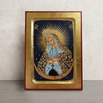 Писаная Остробрамская икона Божией Матери 16,5×22,5 см