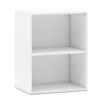 Компактная тумба-стеллаж с 2 открытыми полками, 42×29,5×53,5 см, белый