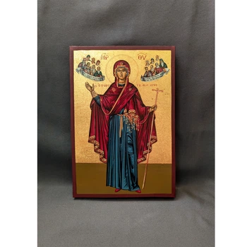 Писаная Афонская икона Божией Матери 12×18 см