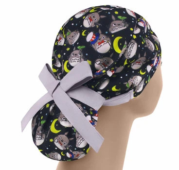 Медична шапочка жіноча PonyTopHat універсальна принт Тоторо в капелюсі