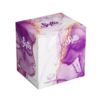 Салфетки косметические Chisto Softa Violet 70 шт