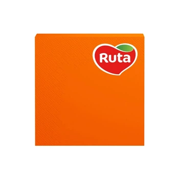 Салфетки бумажные Ruta 20 шт 33*33 см оранжевые