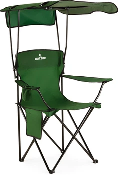 Крісло рибальське Outtec Sun XXL з козирком Зелене 198005 (5905884424636)