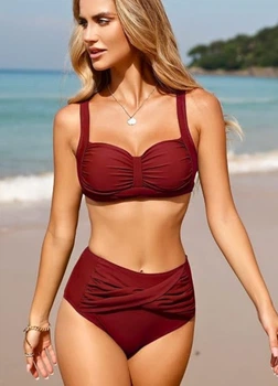 Раздельный купальник FS Vancavoo Women's Bikinis М Бордовый (10127)