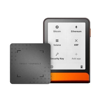 Криптокошелек Ledger Flex Orange, аппаратный мультивалютный криптовалютный кошелек с сенсорным экраном 2.84 , E Ink-технологией, свайп-интерфейсом, холодным хранением, подключением USB/Bluetooth/NFC, Recovery Key, поддержкой iOS/Android/Windows/macOS