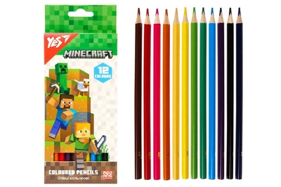Карандаши цветные Yes 12 цв. "Minecraft" 290760