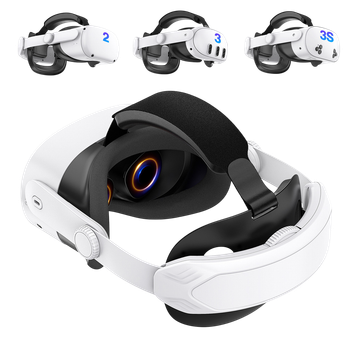 Крепление ремень на голову для Oculus Meta Quest 3 / Quest 3S / Quest 2 T4 Elite White