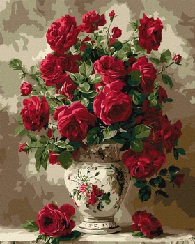 Картина за номерами Ideyka Багряні троянди 40x50 см (KHO3382)