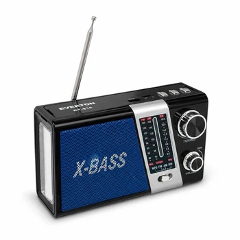 Портативний радіоприймач EVERTON RT-816 з Bluetooth, FM/AM/SW, USB, TF, акумулятором 18650 та LED-ліхтарем