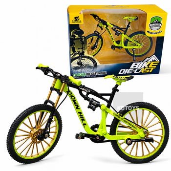 Коллекционная мини-модель велосипеда металлический Фингербайк MTB игрушечный велосипед 1:8 Размер 18 см Green