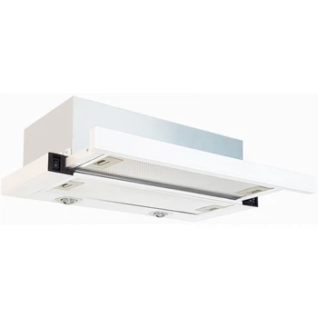 Вытяжка встроенная телескопическая, белый стеклянный фасад Luxor Fantom W - 1000 куб/м - два мотора.