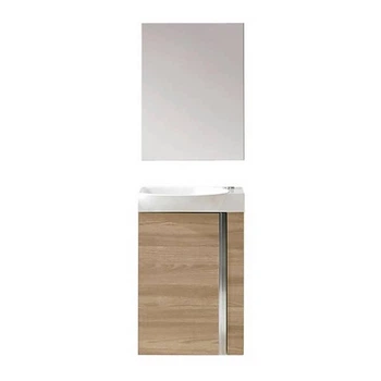 Комплект меблів Royo Elegance 122913 зеркало 45 см + тумба з раковиною підвісна 45 см горіх