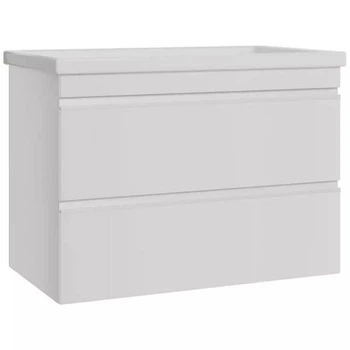 Тумба Devit Frame 753100W 100 см з раковиною та сифоном, біла глянцева