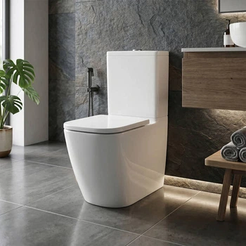 Унітаз-компакт Devit Quadra 2050140 безобідковий з кришкою soft-close, Vortex Flush, білий