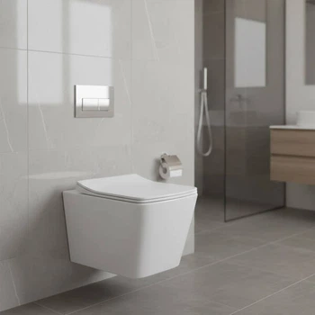 Унітаз підвісний Devit Aquamod HT-1014C-WHT007 безобідковий з турбозмивом Quick-fix