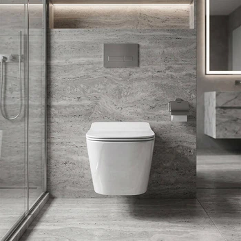Унітаз підвісний Devit Linea DLI30401111W безобідковий з кришкою soft-close та Vortex Flush, білий
