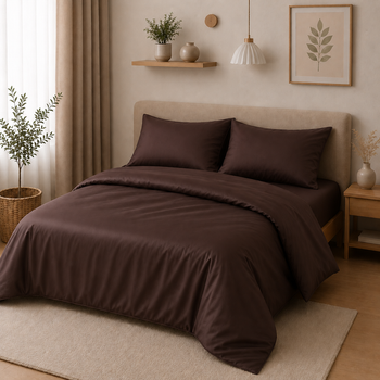 Комплект постельного белья MirSon Полуторный 143х210 см Teenager 0210 Cacao Active Satin Premium (2200013489894)
