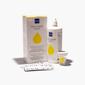 Раствор для контактных линз DISOP Hidro Health H2O2 (+36 таб) 360 мл