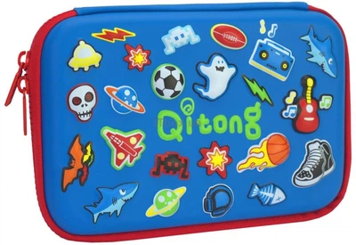 Пенал Cool For School з тисненням 1 відділення Блакитний (QT-5638-Blue)