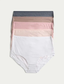 Набор трусиков из микрофибры Marks&Spencer модель Full briefs 16(44) 5 шт brown haze 0246