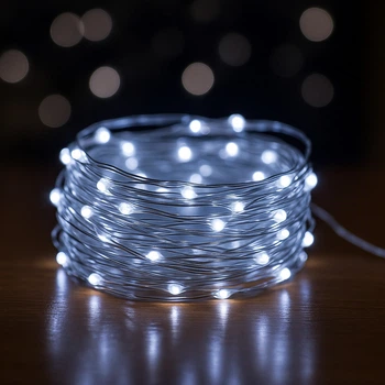 Гирлянда Роса 200 м 500 Led 8 режимов от розетки Холодный белый G165-200