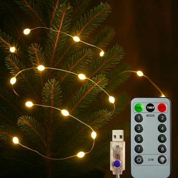 Гирлянда Роса 20м 200Led USB Теплый белый Больше диод G169-20B-USB