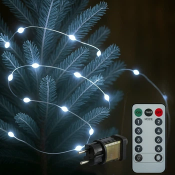 Гирлянда Роса 100м 1000Led от розетки Холодный белый Больше диод G165-100B
