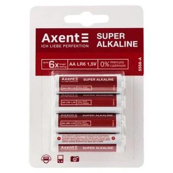 Батарейки "AXENT" АА LR6 1.5V, 4 шт. (5556-A)